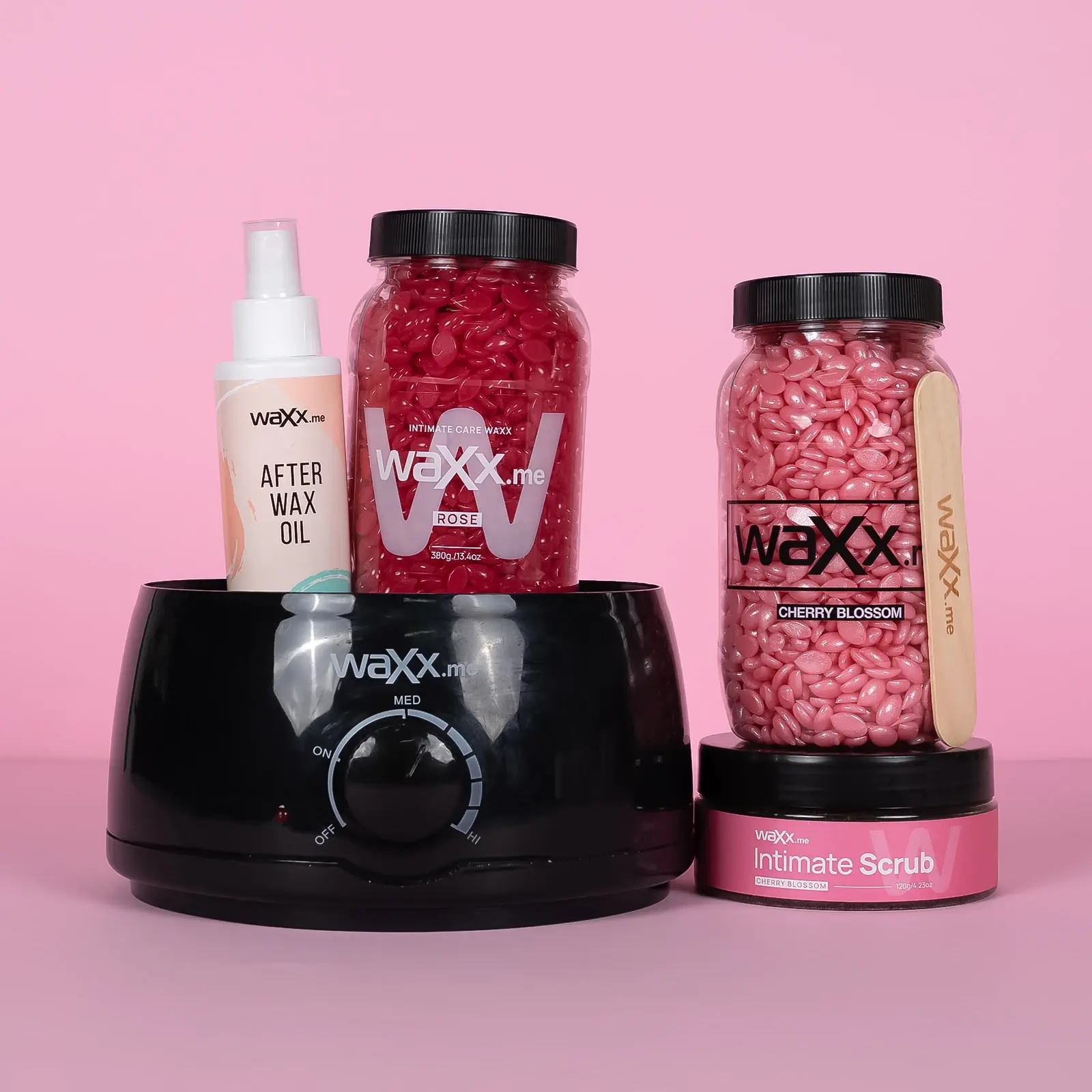 WaXx Limited Cherry Blossom Box  + Prezent Olejek do stosowania po depilacji woskiem 