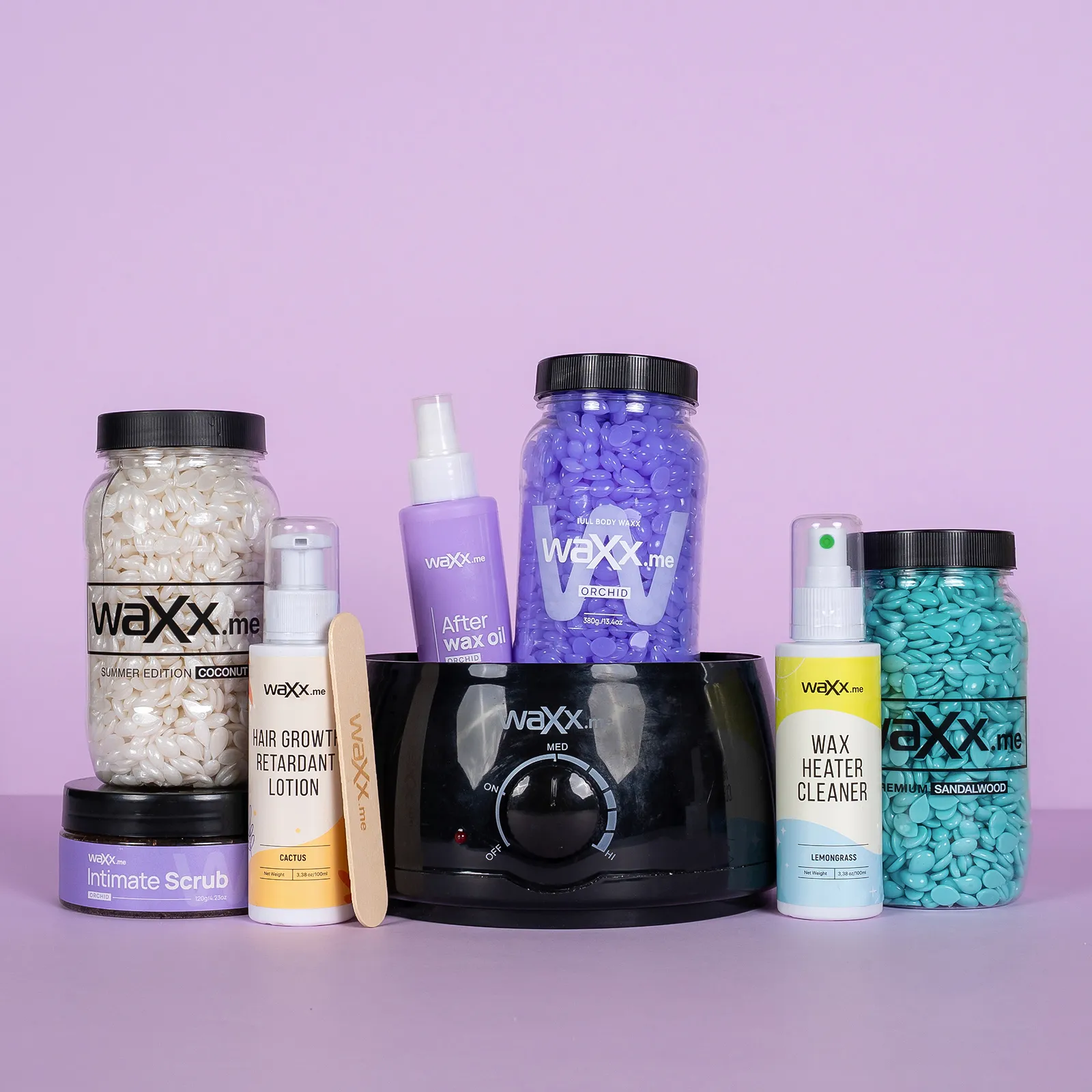 WaXx Box Orchid Skin Ritual  + Prezent Balsam opóźniający odrastanie włosków - Kaktus  