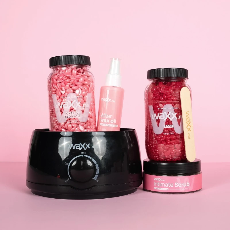 WaXx Limited Cherry Blossom Box  + Prezent Olejek do stosowania po depilacji woskiem 