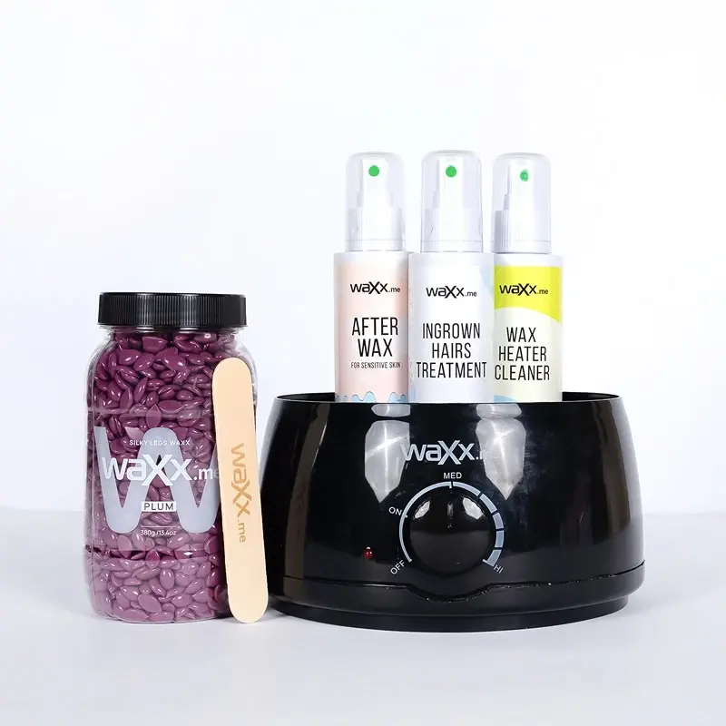 WaXx Box Simply Silky Legs  + Spray do czyszczenia podgrzewacza w formie prezentu 