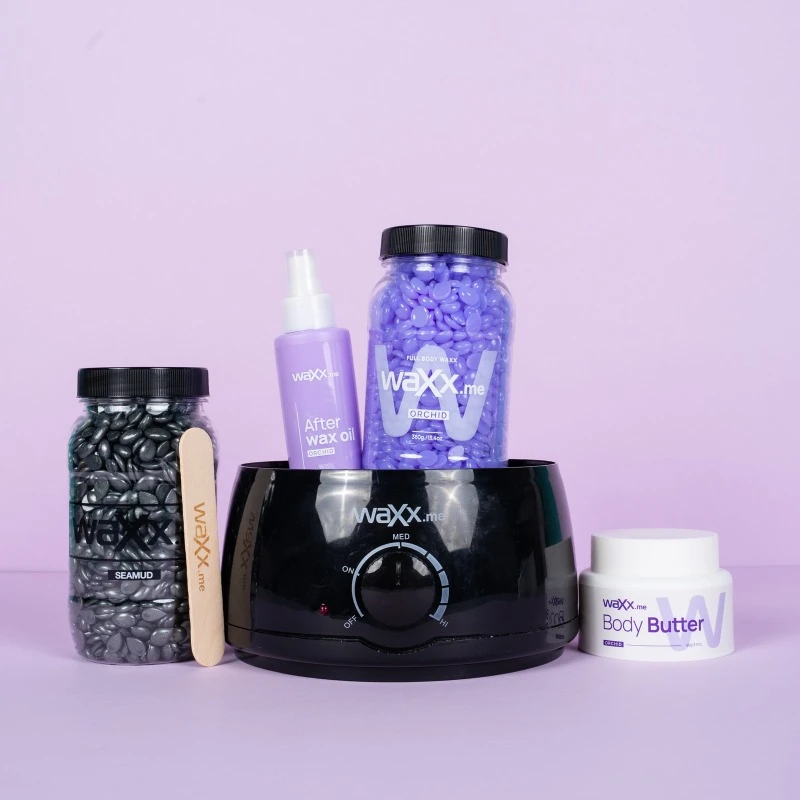 WaXx Box Orchid Glow  + Prezent Olejek do stosowania po depilacji woskiem 