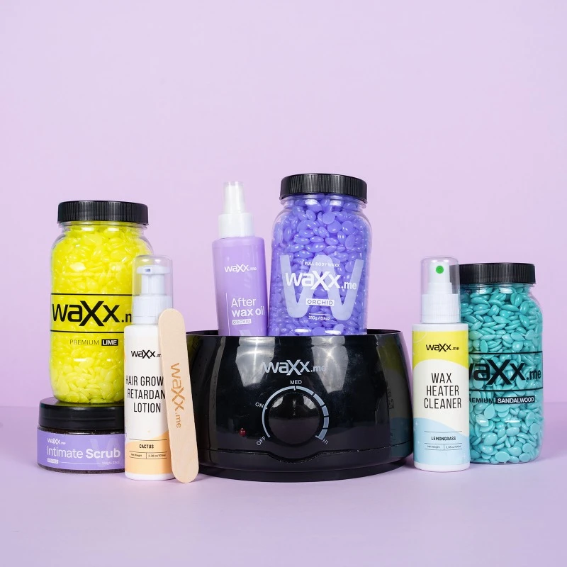 WaXx Box Orchid Skin Ritual  + Prezent Balsam opóźniający odrastanie włosków - Kaktus  