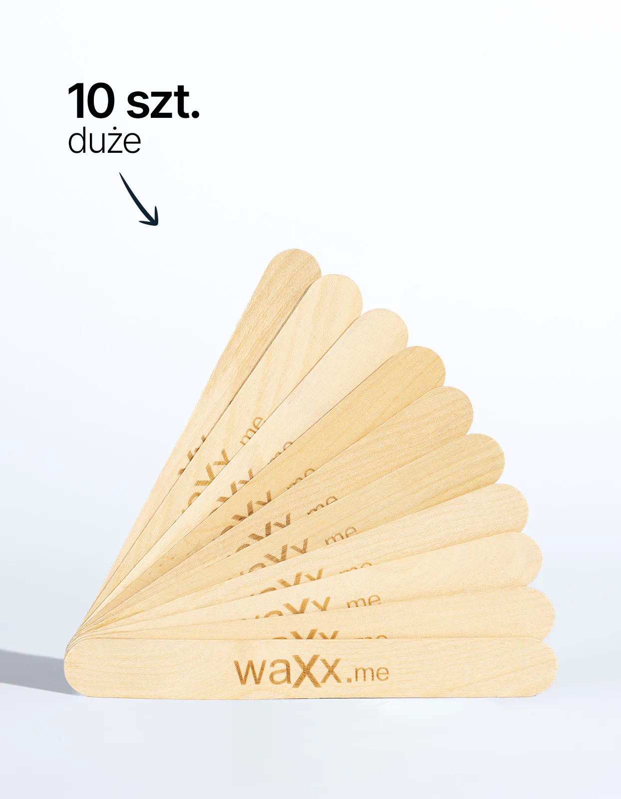Duże drewniane szpatułki - 10 szt.